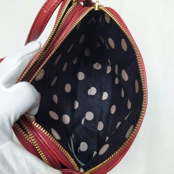 Kate Spade New York Red Patent Leather Zipper Closure Crossbody Bag - Picture 10 of 16